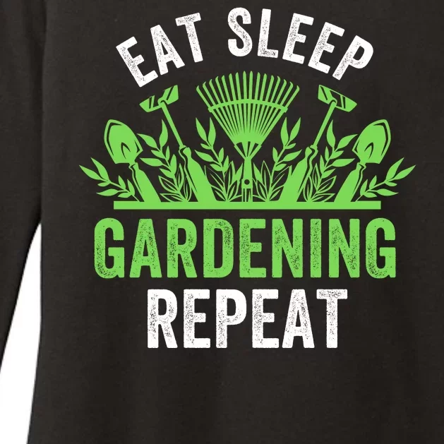 Eat Sleep Gardening Repeat Funny Gardener Funny Plant Lover Funny Plant Lover Womens CVC Long Sleeve Shirt