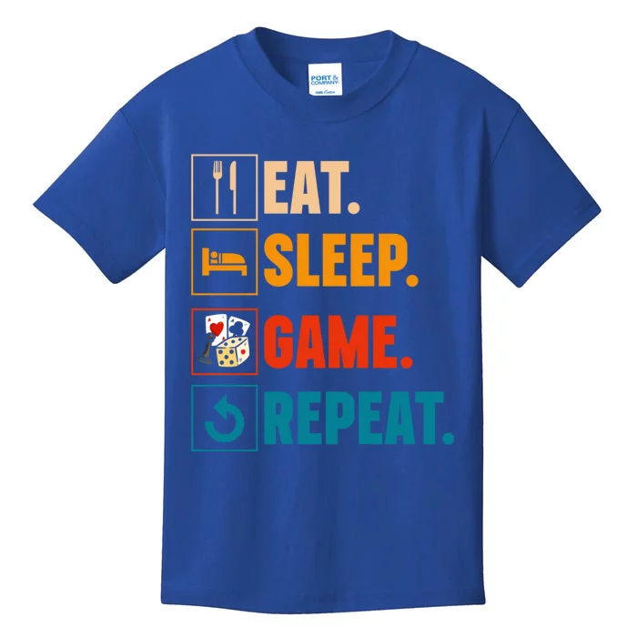 Eat Sleep Game Repeat Game Night Cool Gift Kids T-Shirt