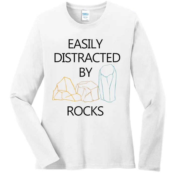 Earth Science Geology Rockhounding Ladies Long Sleeve Shirt