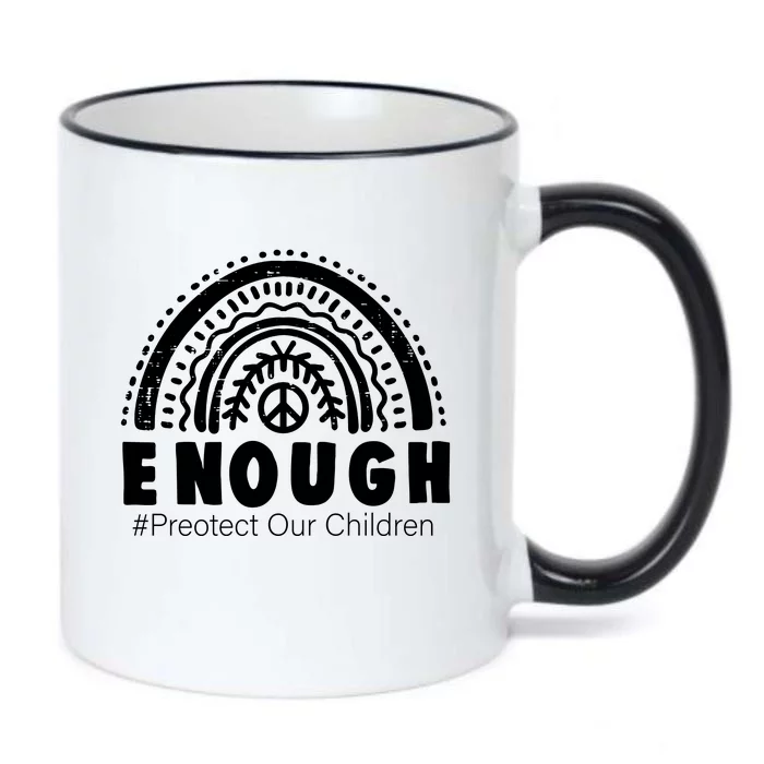 Enough Stop Gun Protect Our Children Orange Mom Dad End Gun Violence Black Color Changing Mug