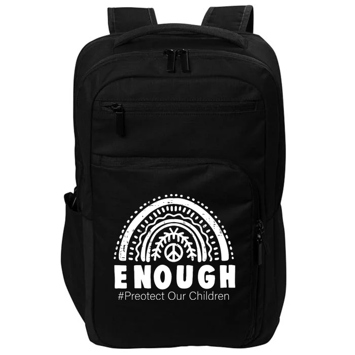 Enough Stop Gun Protect Our Children Orange Mom Dad End Gun Violence Impact Tech Backpack