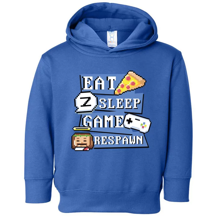 Eat Sleep Game Respawn Video Game Pixel Art For Gamer Gift Toddler Hoodie