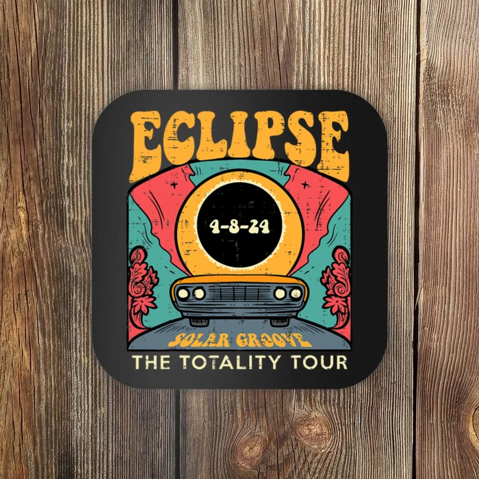 Eclipse Solar Groove Totality Retro 4.8.24 Coaster