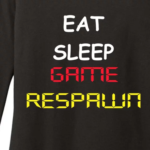 Eat Sleep Game Respawn Gamer Gaming Gift Womens CVC Long Sleeve Shirt