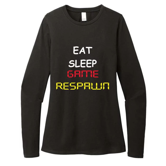 Eat Sleep Game Respawn Gamer Gaming Gift Womens CVC Long Sleeve Shirt