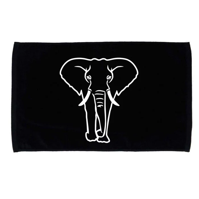 Elephant Silhouette Gift Microfiber Hand Towel