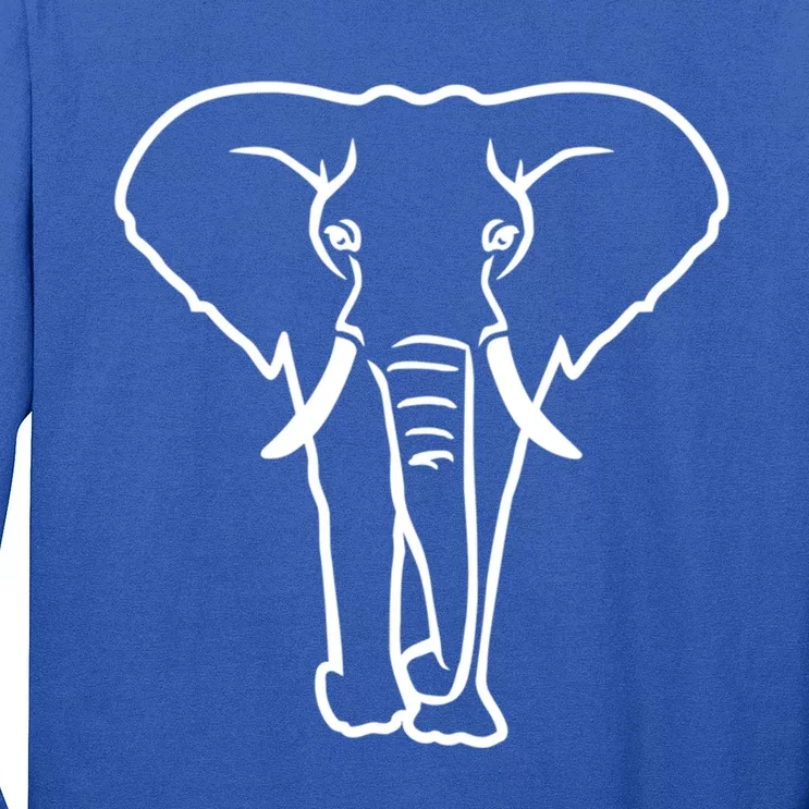 Elephant Silhouette Gift Long Sleeve Shirt