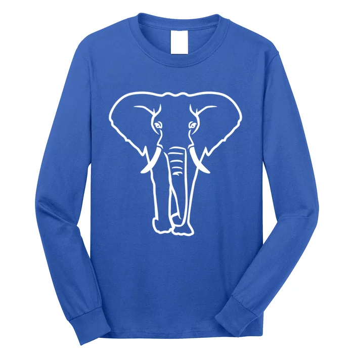 Elephant Silhouette Gift Long Sleeve Shirt