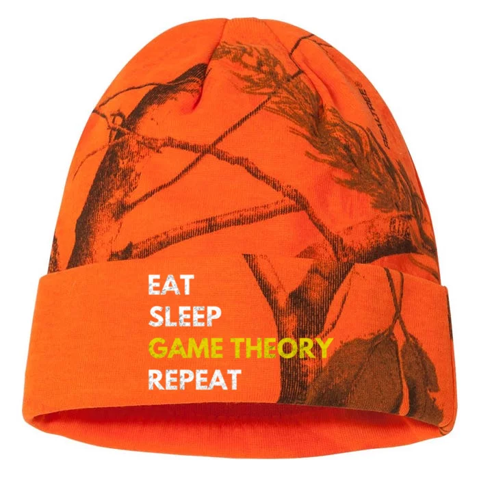 Eat Sleep Game Theory Repeat Gift Meaningful Gift Kati - 12in Camo Beanie