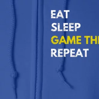 Eat Sleep Game Theory Repeat Gift Meaningful Gift Full Zip Hoodie