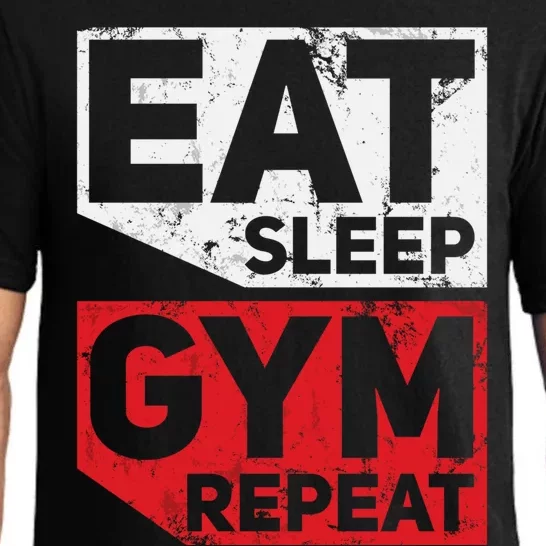 Eat Sleep Gym Repeat Workout Exercise Motivational Gift Pajama Set