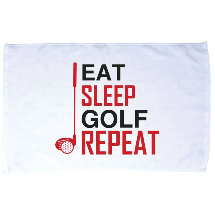 Eat Sleep Golf Repeat Microfiber Hand Towel