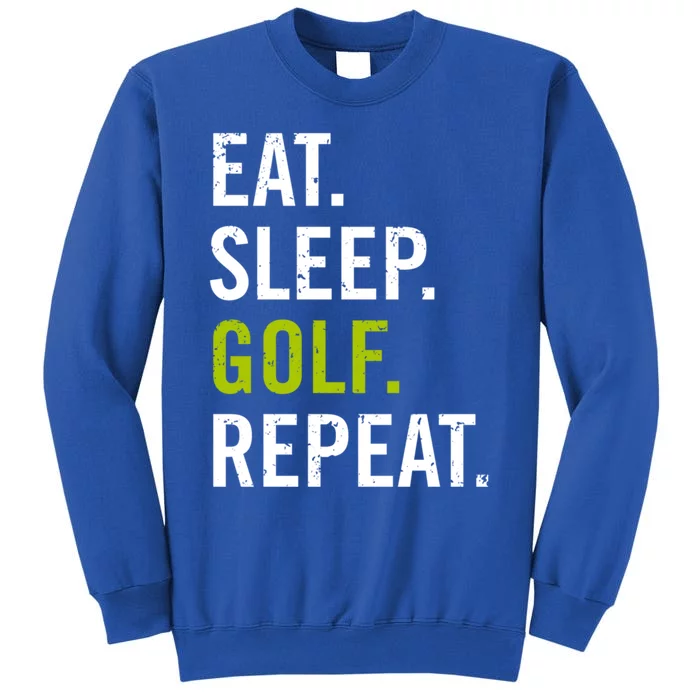 Eat Sleep Golf Repeat Funny Saying Golf Lover Vintage Retro Gift Tall Sweatshirt