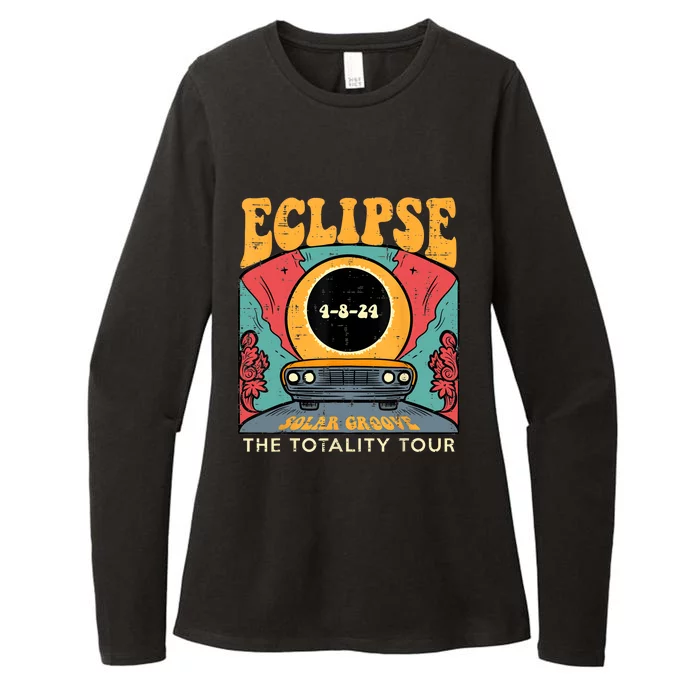 Eclipse Solar Groove Totality Retro 4.8.24 Womens CVC Long Sleeve Shirt