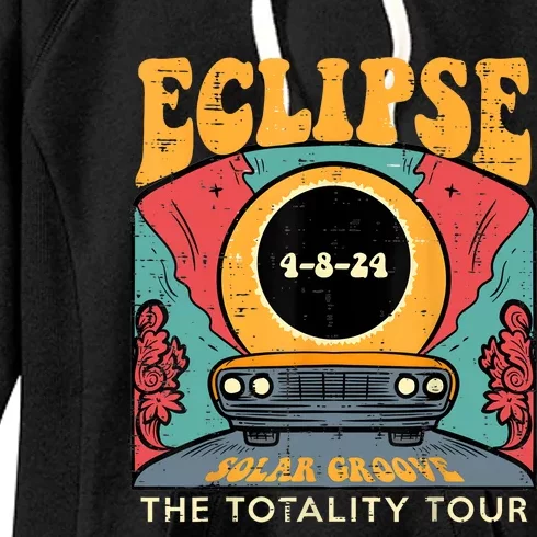 Eclipse Solar Groove Totality Retro 4.8.24 Women's Fleece Hoodie