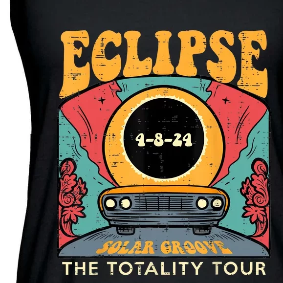 Eclipse Solar Groove Totality Retro 4.8.24 Ladies Essential Flowy Tank