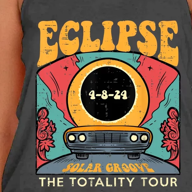 Eclipse Solar Groove Totality Retro 4.8.24 Women's Knotted Racerback Tank