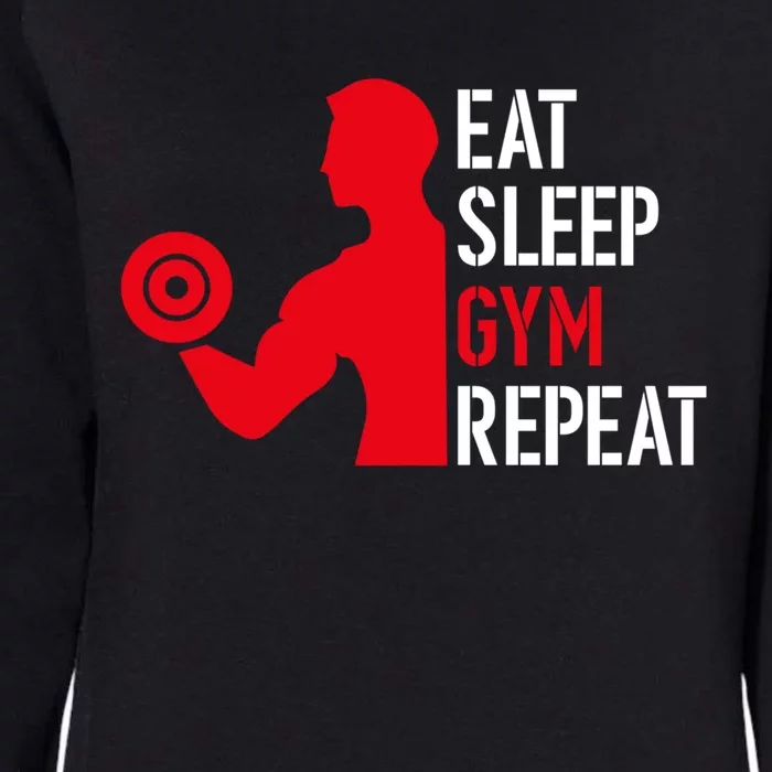 Eat Sleep Gym Repeat Workout Gift Womens California Wash Sweatshirt