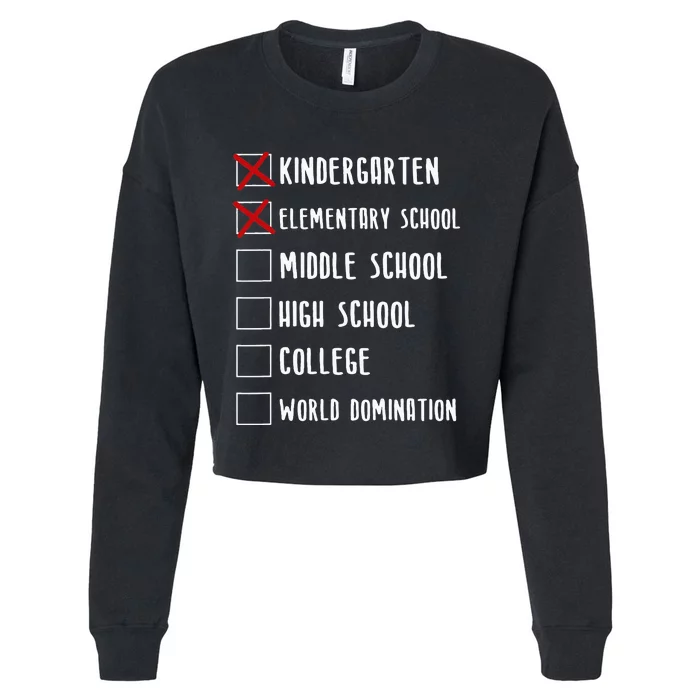 Elementary School Graduation Middle School Cropped Pullover Crew