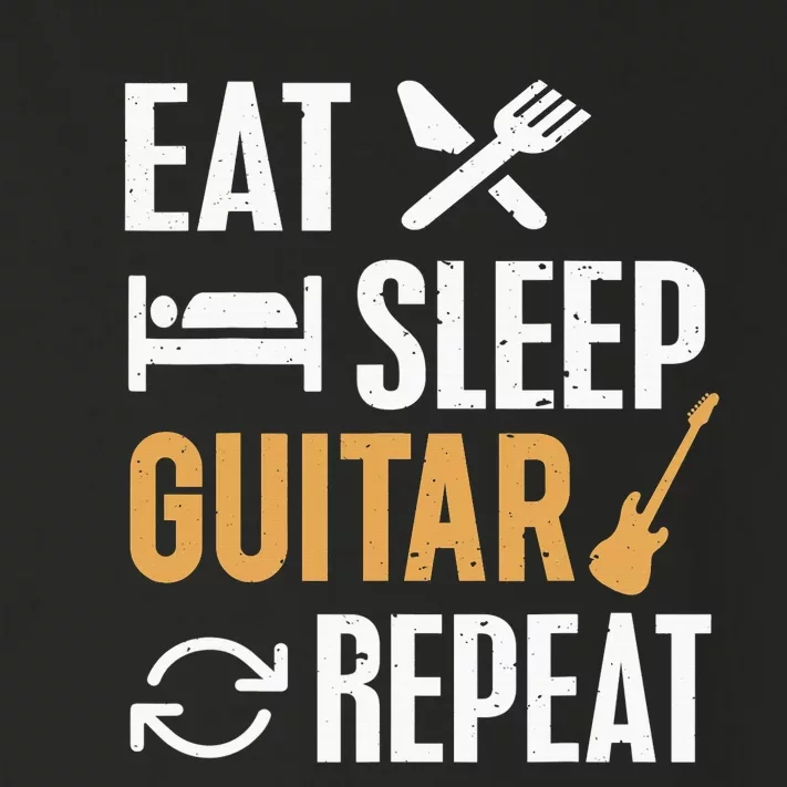 Eat Sleep Guitar Repeat Tshirt For Guitar Lovers Toddler Long Sleeve Shirt