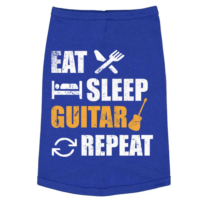 Eat Sleep Guitar Repeat For Guitar Lovers Doggie Tank