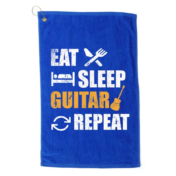 Eat Sleep Guitar Repeat For Guitar Lovers Platinum Collection Golf Towel