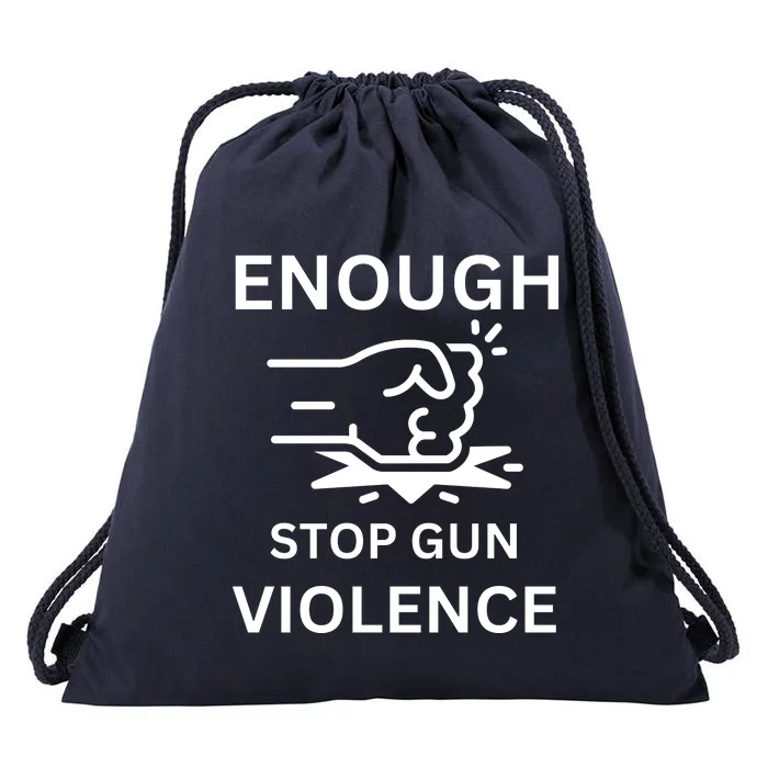 Enough Stop Gun Violence Texas Fist Drawstring Bag