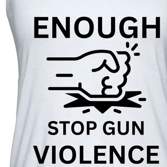 Enough Stop Gun Violence Texas Fist Ladies Essential Flowy Tank