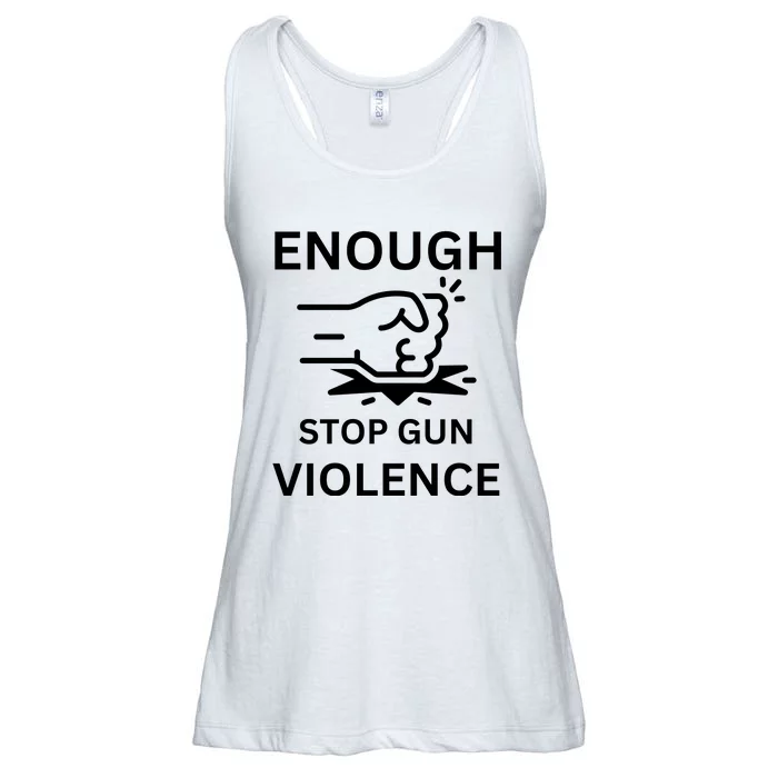 Enough Stop Gun Violence Texas Fist Ladies Essential Flowy Tank