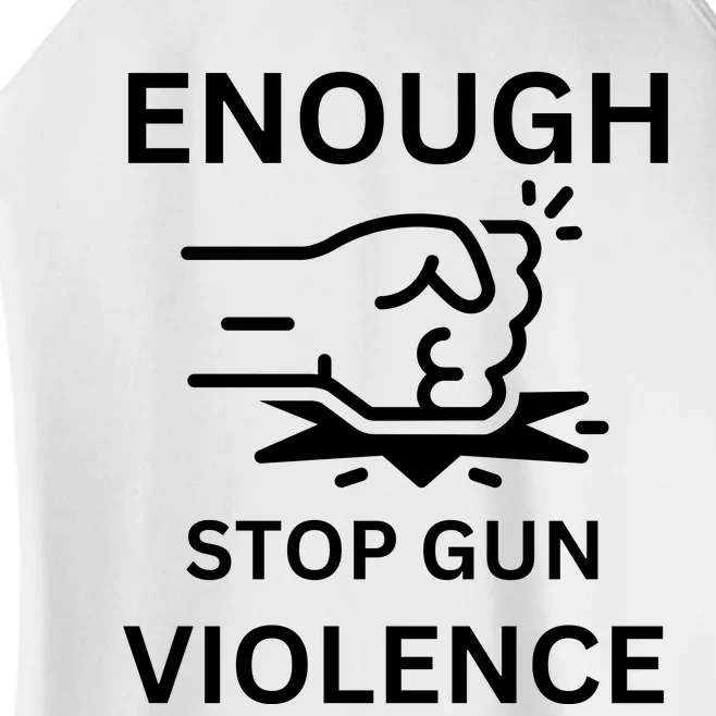 Enough Stop Gun Violence Texas Fist Women’s Perfect Tri Rocker Tank