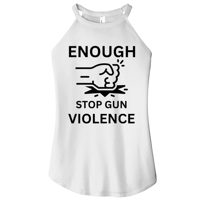 Enough Stop Gun Violence Texas Fist Women’s Perfect Tri Rocker Tank