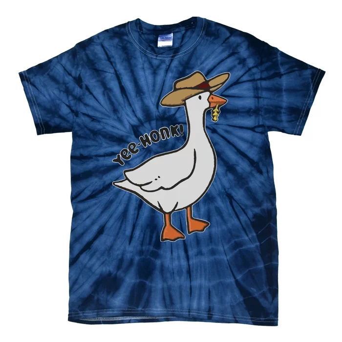 Embroidered Silly Goose Yeehonk Tie-Dye T-Shirt