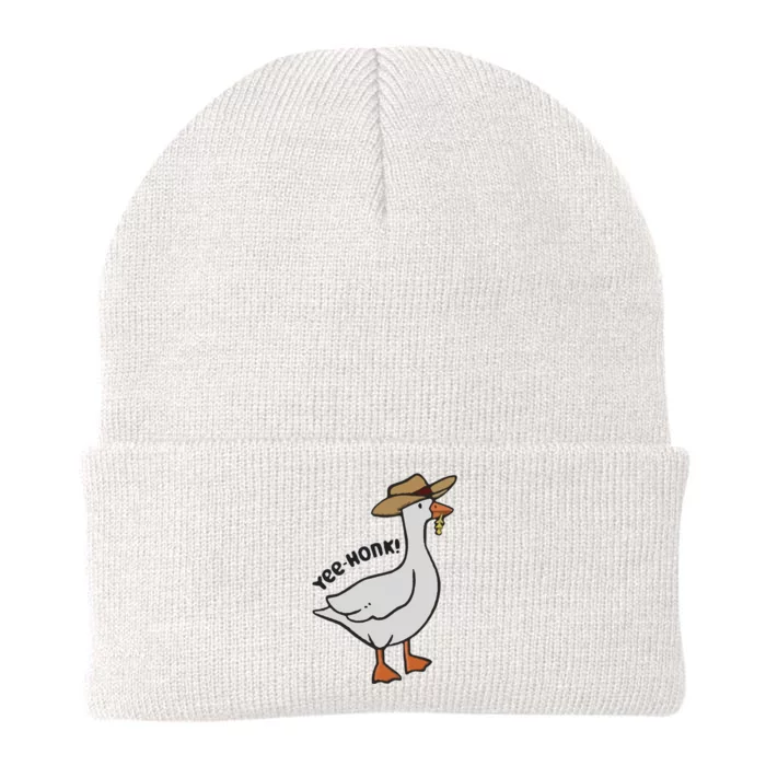 Embroidered Silly Goose Yeehonk Knit Cap Winter Beanie