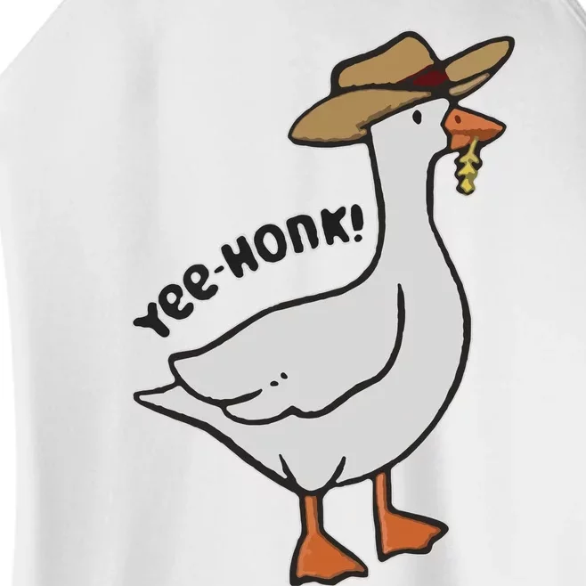 Embroidered Silly Goose Yeehonk Women’s Perfect Tri Rocker Tank