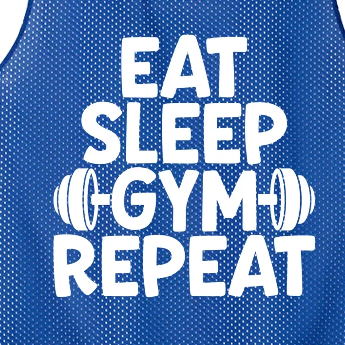 Eat Sleep Gym Repeat Gift Gym Workout Motivational Cute Gift Mesh Reversible Basketball Jersey Tank