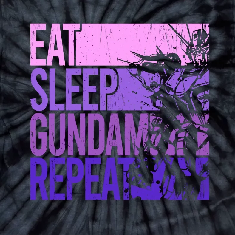 Eat Sleep Gundam Repeat, Funny Gundam, Funny Anime, Funny Manga Tie-Dye T-Shirt