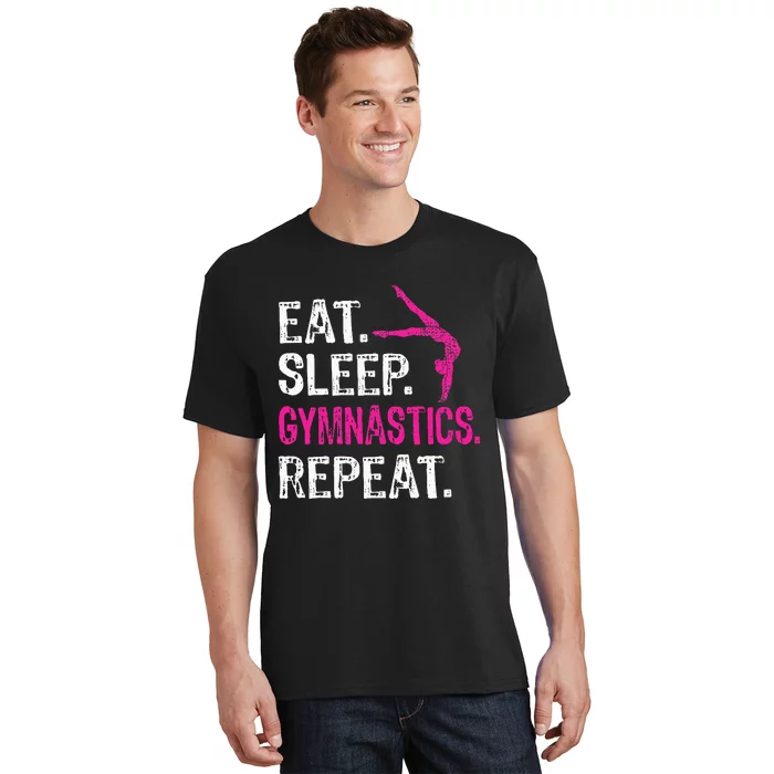 Eat Sleep Gymnastics Repeat Gymnastics Player T-Shirt