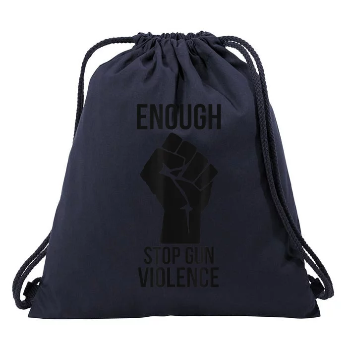 Enough Stop Gun Violence #Enough Gun Control Anti Gun Drawstring Bag