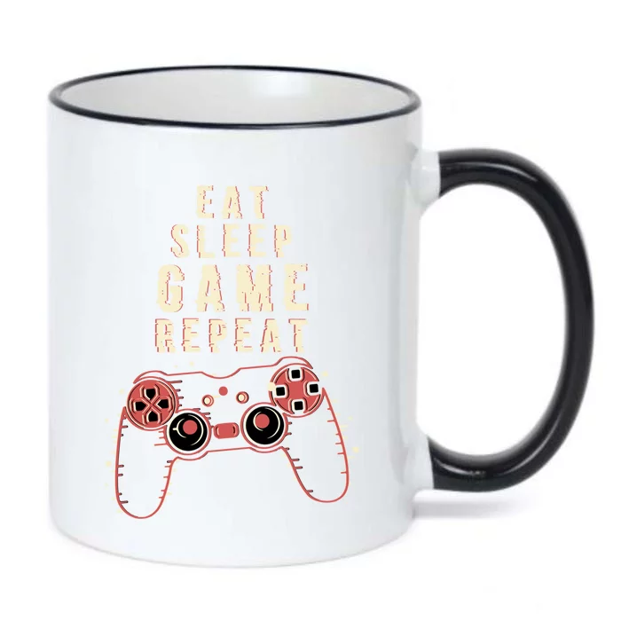 Eat Sleep Game Repeat Gamer Funny Funny Gift Black Color Changing Mug