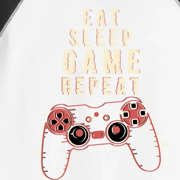 Eat Sleep Game Repeat Gamer Funny Funny Gift Toddler Fine Jersey T-Shirt