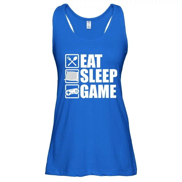 Eat Sleep Game Video Games Controller Funny Meaningful Gift Ladies Essential Flowy Tank