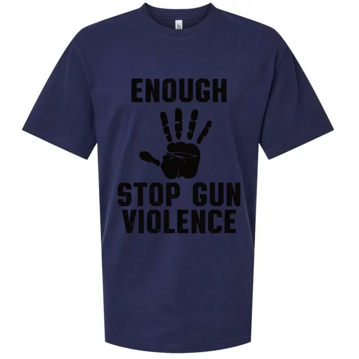 Enough! Stop Gun Violence End Gun Violence Sueded Cloud Jersey T-Shirt