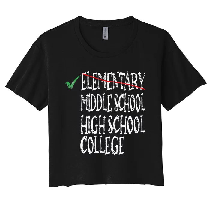 Elementary School Graduation 6th Grade Graduation Women's Crop Top Tee