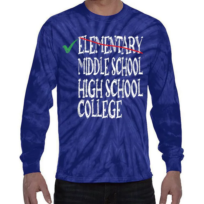 Elementary School Graduation 6th Grade Graduation Tie-Dye Long Sleeve Shirt