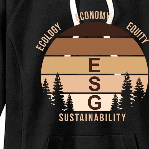 Environment Social Governance Retro ESG Women's Fleece Hoodie