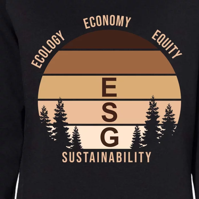 Environment Social Governance Retro ESG Womens California Wash Sweatshirt