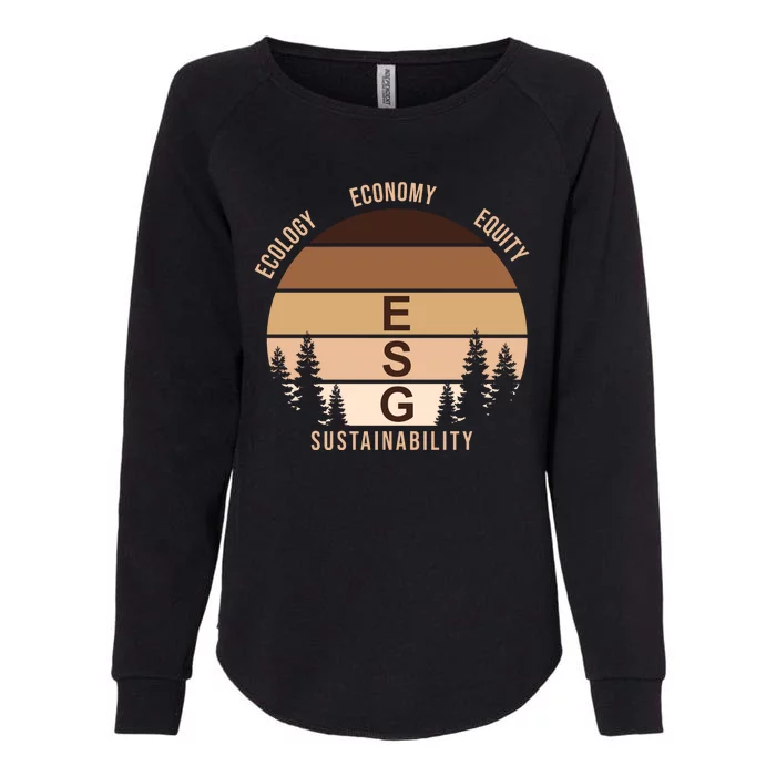 Environment Social Governance Retro ESG Womens California Wash Sweatshirt