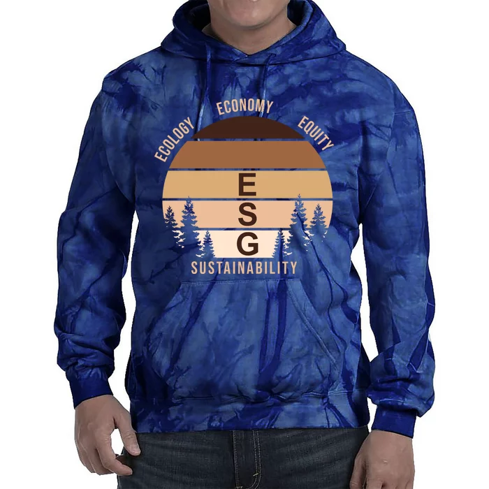 Environment Social Governance Retro ESG Tie Dye Hoodie