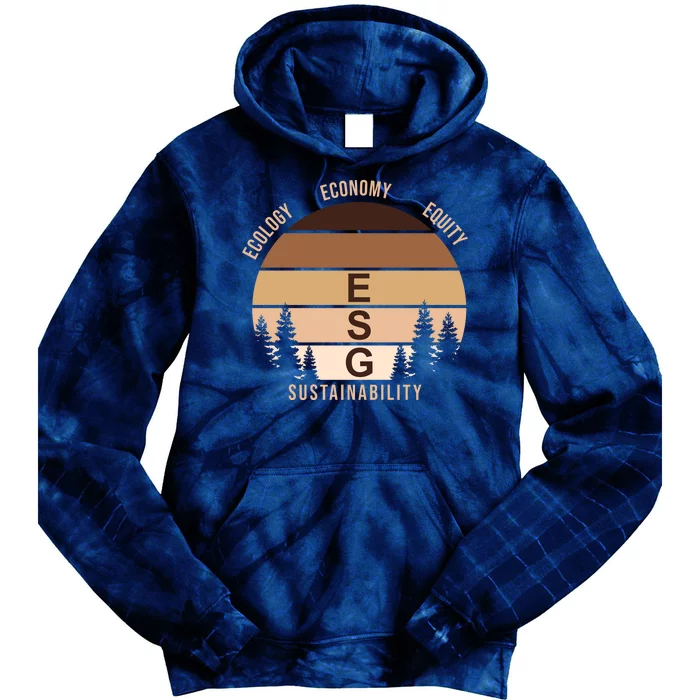 Environment Social Governance Retro ESG Tie Dye Hoodie