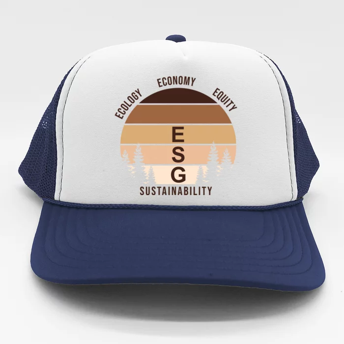 Environment Social Governance Retro ESG Trucker Hat